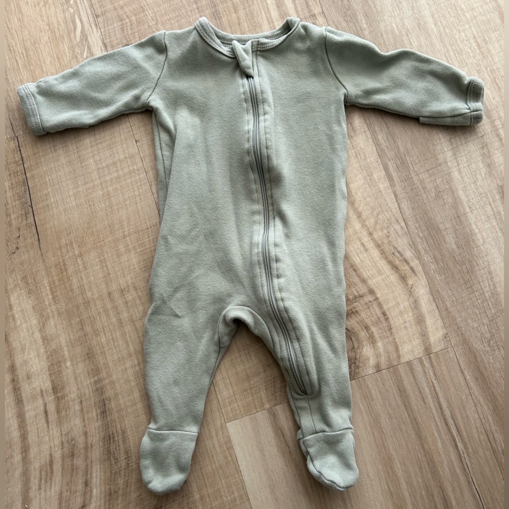 Onesie Newborn Green Organic Cotton